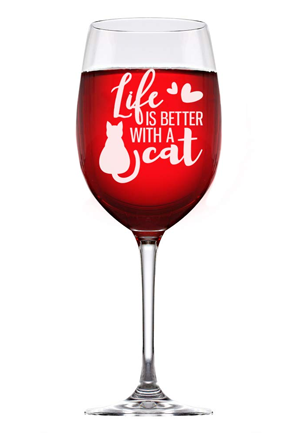 wine glasses for cat lovers