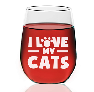 wine glasses for cat lovers