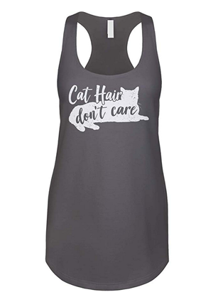 grey gray cat tank tops for women