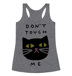 grey gray cat tank tops for women