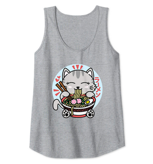 grey gray cat tank tops for women