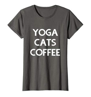 tshirts for people who love coffee cats and yoga