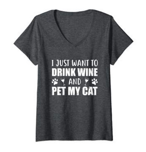 wine and cats tshirts