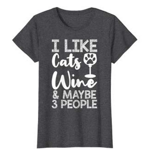 wine and cats tshirts