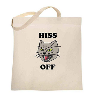 cotton canvas cat tote bags