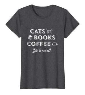 coffee cats books tshirts