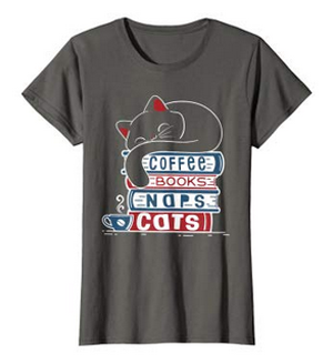 coffee cats books tshirts