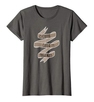 tshirts for people who love coffee cats and yoga