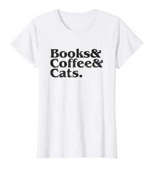 coffee cats books tshirts