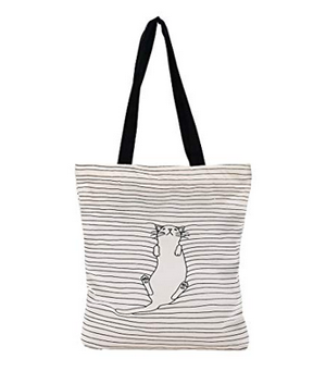 Cotton Canvas Tote Bags For People Love Cats! – Meow As Fluff