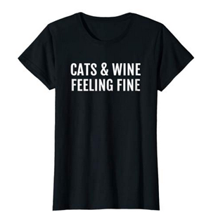 wine and cats tshirts