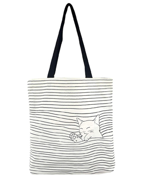 Cotton Canvas Tote Bags For People Love Cats! – Meow As Fluff