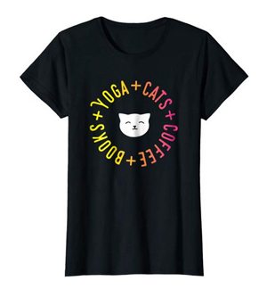 tshirts for people who love coffee cats and yoga