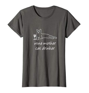 wine and cats tshirts