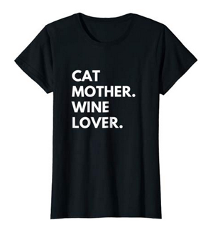 wine and cats tshirts