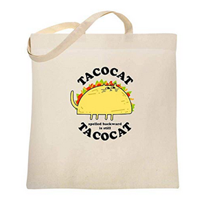 cotton canvas cat tote bags