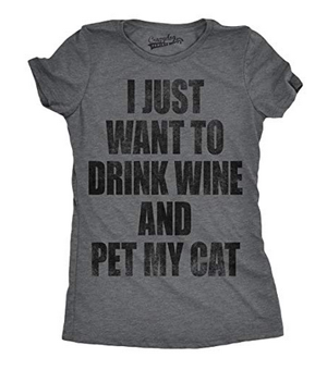 wine and cats tshirts