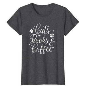 coffee cats books tshirts