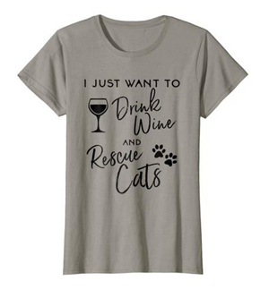 wine and cats tshirts