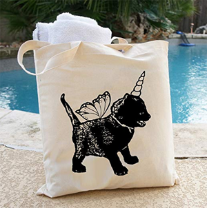 cotton canvas cat tote bags