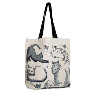 Cotton Canvas Tote Bags For People Love Cats! – Meow As Fluff