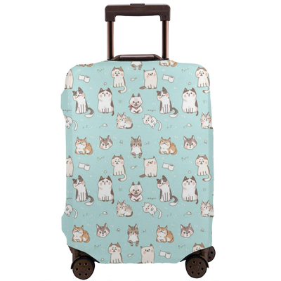 Baggage Covers Pink Love Hearts Pattern Red Background Washable Protective Case