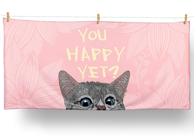 cat beach towels blankets