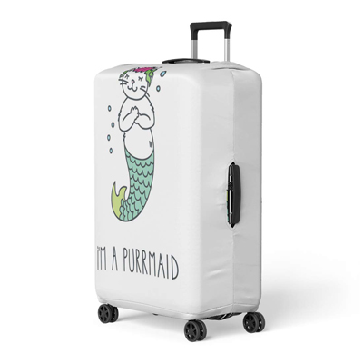 mermaid suitcase cover