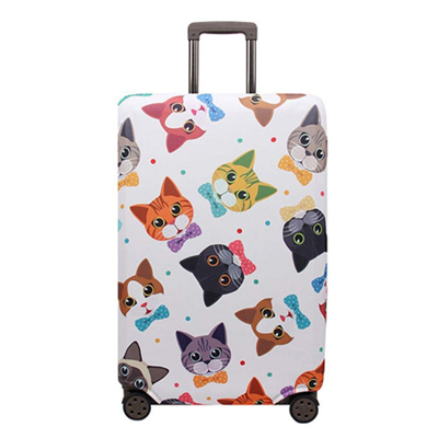 ALAZA Oil Painting Cat Butterfly Travel Luggage Cover Suitcase Cover Case 