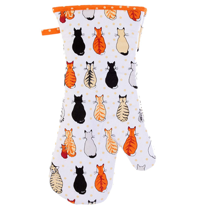 cat oven mitts pot holders