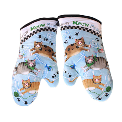 cat oven mitts pot holders