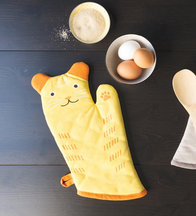 cat oven mitts pot holders