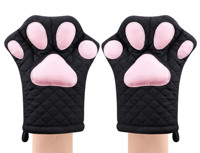 cat oven mitts pot holders