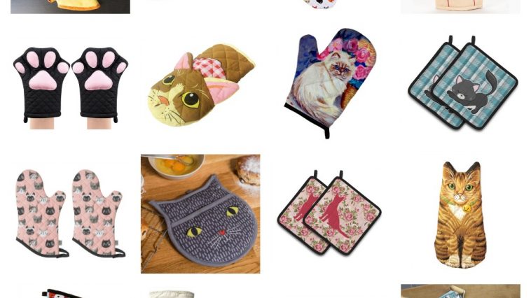 cat pot holders oven mitts feature