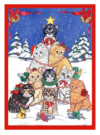 cat christmas cards