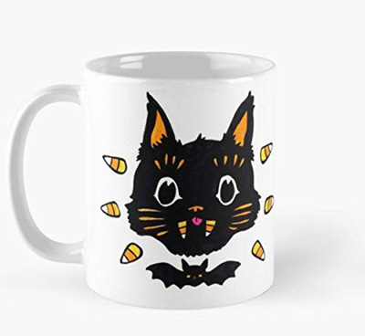 halloween cat mugs