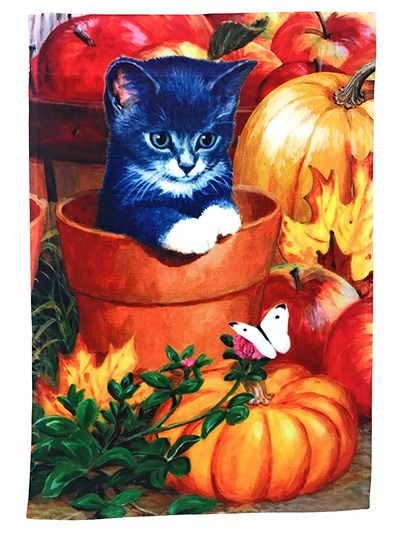 autumn fall cat flags