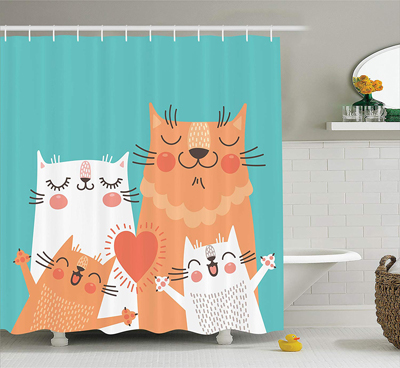 cat shower curtains