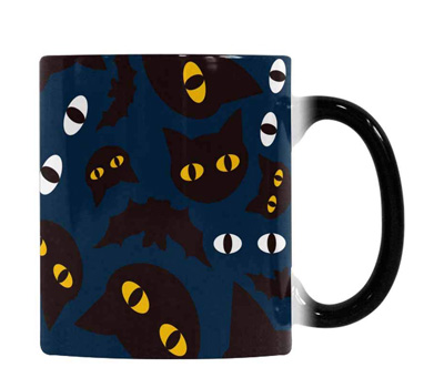 halloween cat mugs