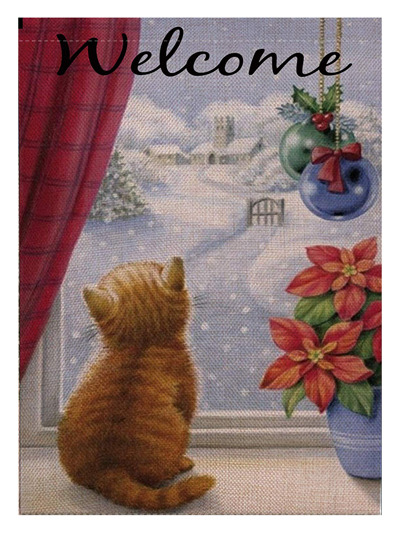christmas cat flags