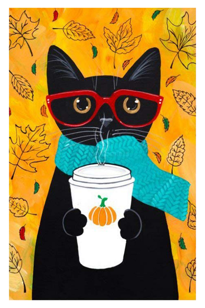 autumn fall cat flags