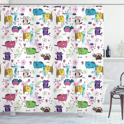 cat shower curtains
