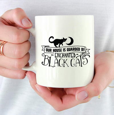 halloween cat mugs