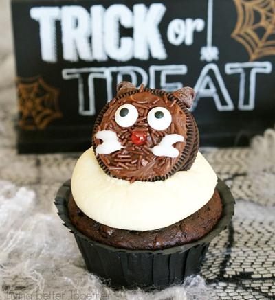 halloween cat cupcakes