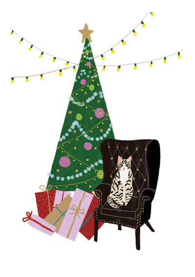 cat christmas cards