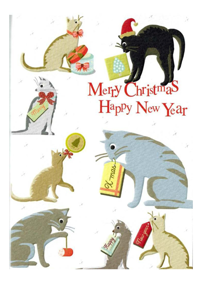 cat christmas cards