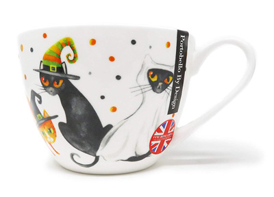 halloween cat mugs