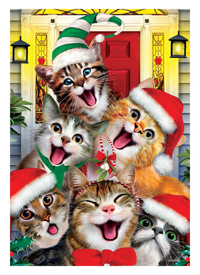 christmas cat flags