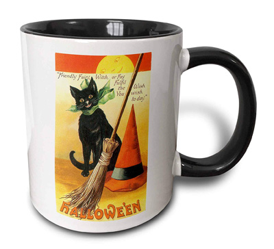 halloween cat mugs