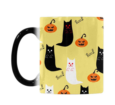 halloween cat mugs